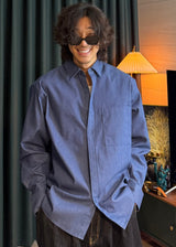UCL Stripe Denim Shirt 2COLOR