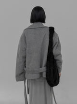 Poodle Wide Fur Shoulder Bag