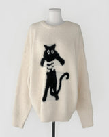 enjoy black cat angora long NT