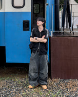DRASLOW TRACK WIDE DENIM PANTS