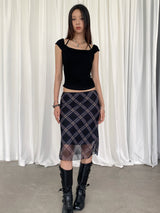 Prepy Midi Flared Skirt