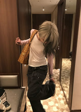 ラグランオフショルダースリムT