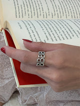 [SILVER925] B INITIAL RING