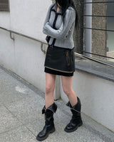 Gradation knit zip up