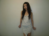 Eyelet halterneck sleeveless - White