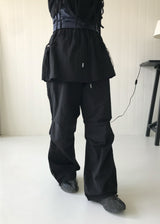 パラシュートスカートパンツ