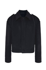 Relaxed Epaulet Wool Jacket
