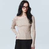 DRAPE OFF SHOULDER KNIT_NAVY