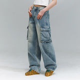 BTB : BLANK POCKET CARGO JEANS [BLUE CORE]