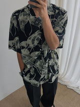 ASCLO Art Open Collar Short Sleeve Shirt (2color)