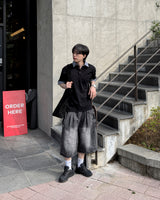 Dera Side Snap Bermuda Denim Pants