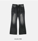 [Unisex] ダブルリベットブーツカットパンツ