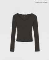 [MADE] Rubili Wide V-Neck Long Sleeve T-Shirt