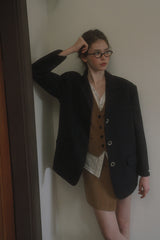 Early corduroy vest_camel