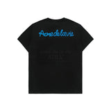 24FW CHAIN EMBOSSING SCRIPT PRINTING SHORT SLEEVE T-SHIRT BLACK
