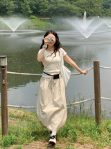 パンプキンバルーンポケットロングスカート