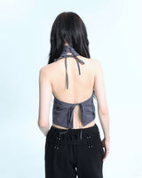 Buckle Halterneck - Charcoal