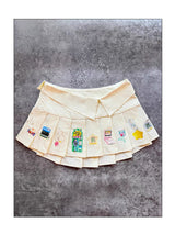 eatmeplz Original Printed Work Pants Short Skirt Two-Way Wide Pants
