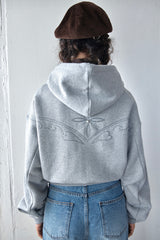 WESTERN BOLD STITCH HOODIE - MELANGE