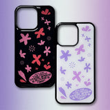 Flower Blooms Epoxy Phone Case (Purple-WH)