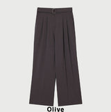 Fresh Summer Belted Two Tuck Slacks