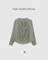 [MADE] Pure Drape Tie Blouse