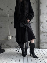 layered check wrap skirt (2color)