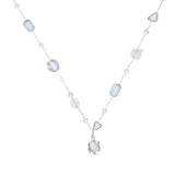 [1101] Clear Beaded Chain Necklace