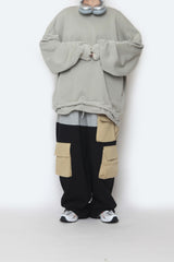 Sweat Coloring String Cargo Pants