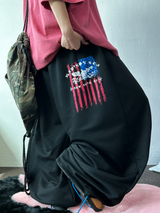 HIP PRINT AMERICAN FLAG VER🤍🤎 ツープリーツバルーンコットンパンパンツ - 4 COLORS