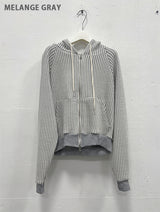 WAFFLE HOOD ZIP-UP (2C)