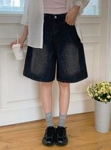 New Bermuda Wide Denim Shorts (4color)