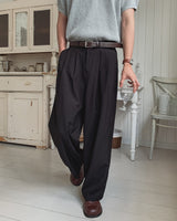 Dainel Two-Tuck Wide Slacks