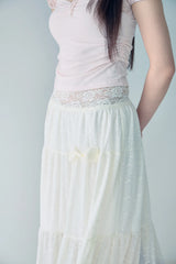 Angel bloom skirt (Cream) 