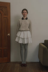 Weekly collar t-shirt_beige
