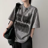 サーフレタリングニットショートスリーブTシャツ