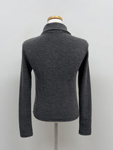 Rivet High Neck Slim Fit T-Shirt
