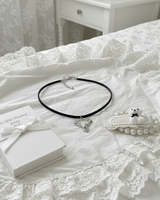 [ITZY Chaeryeong Necklace] レインディールチョーカーネックレス - Silver Color