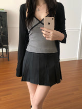 Stripe lace sleeveless (3 colors)