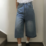Motzel D-Ring Capri Denim Bermuda Pants