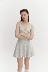 Wave Flare Dress Oatmeal
