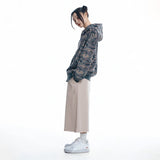 カットオフワイドバミューダスウェットパンツ- BEIGE