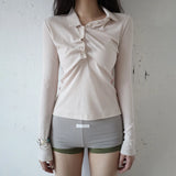 【MADE】pop stitch t, pink beige