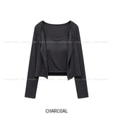 エカリブクロップドカーディガンセット