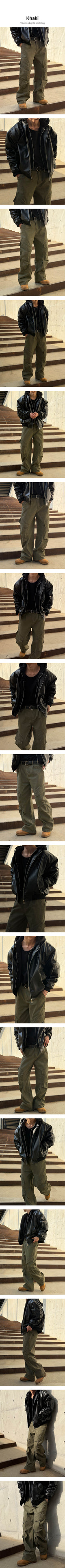 Pigment pocket cargo pants(3color)