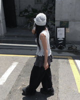 Dot cancan shirring skirt