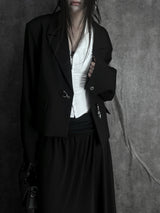 ボールドバックルクロップジャケット (unisex)