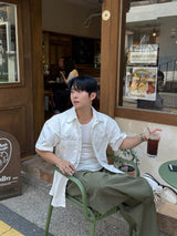 Cozy western cotton short sleeve shirt