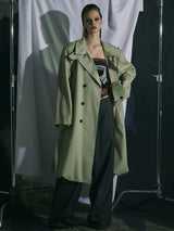 BALLOON TRENCH COAT -BEIGE