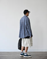 AF SEERSUCKER CHECK SHIRT BLUE